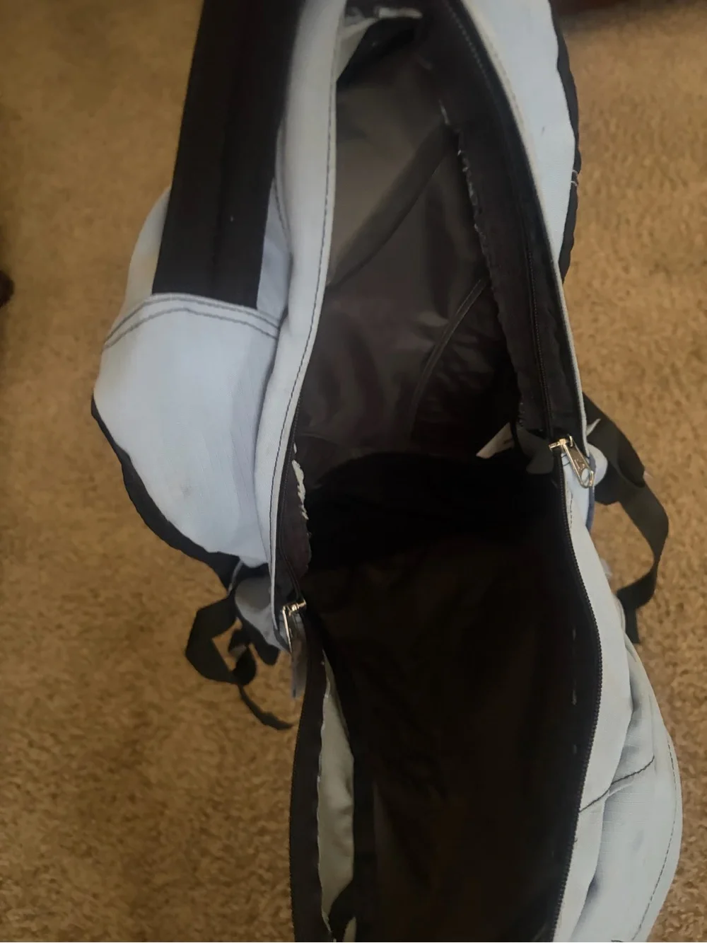 JanSport Light Blue and Black Backpack